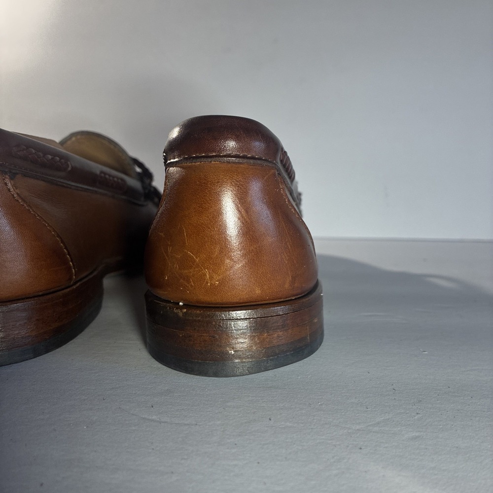 Allen Edmonds Woodstock Kiltie Slip On Loafer Brown Dress Shoes Size 8.5C USA - Picture 6 of 15